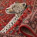 Tile Floral Traditional Area Rug – texture close-up