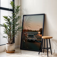 Traffic Fines Double in Work Zone Décor Poster – Iconic Car Highway Aesthetic Wall Décor
