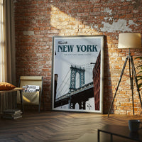 Travel to New York Quote Wall Poster – The City That Never Sleeps Aesthetic Print