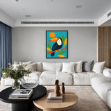 Tropical Toucan Modern Wall Art – Colorful Botanical Bird Print