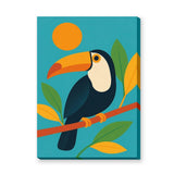 Tropical Toucan Modern Wall Art – Colorful Botanical Bird Print