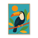 Tropical Toucan Modern Wall Art – Colorful Botanical Bird Print
