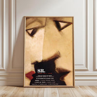 Tudo de Novo no Front Retro Non-Figurative Face Home Art Wall Poster