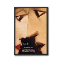 Tudo de Novo no Front Retro Non-Figurative Face Home Art Wall Poster