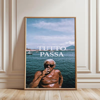Tutto Passa Quote Aesthetic Wall Décor Poster – Minimal Italian Inspirational Print