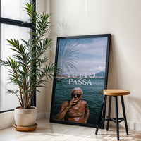 Tutto Passa Quote Aesthetic Wall Décor Poster – Minimal Italian Inspirational Print