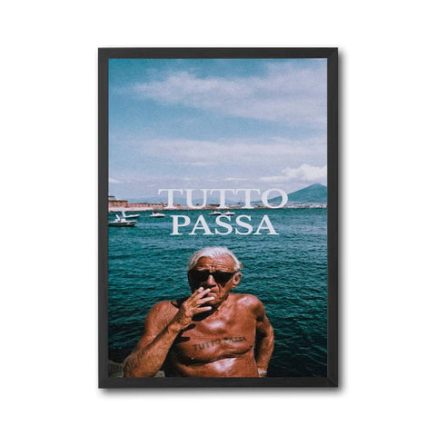 Tutto Passa Quote Aesthetic Wall Décor Poster – Minimal Italian Inspirational Print