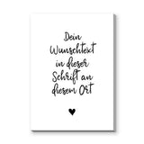 Typography Minimalist Wall Art – German Handwritten Quote With Heart