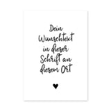 Typography Minimalist Wall Art – German Handwritten Quote With Heart
