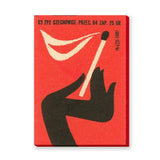 Typography Vintage Wall Art – Red Matchbox Graphic with Polish Text