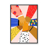 Unity Hands Modern Wall Art – Colorful Diversity Illustration