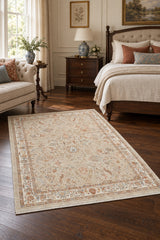 Valencia Vintage Area Rug in a bedroom