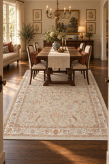 Valencia Vintage Area Rug in a dining room