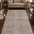 Valeria Modern Area Rug – Light Beige in a living room