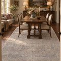 Valeria Modern Area Rug – Light Beige in a dining room