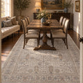 Valeria Vintage Area Rug in a dining room