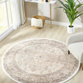 Valeria Vintage Area Rug – Cream in a living room