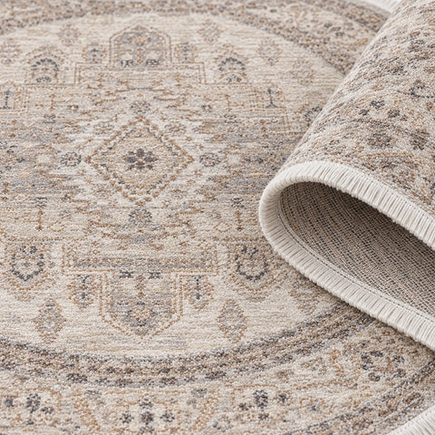 Valeria Vintage Area Rug – Cream – texture close-up