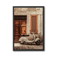 Vespa Nostalgic Scooter Wall Poster – Retro Italian Motorcycle Home Wall Décor