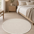 Vetrina Modern Round Rug in a bedroom