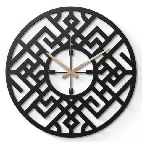 Viking Design Round Metal Wall Clock