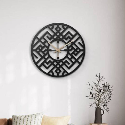 Viking Design Round Metal Wall Clock