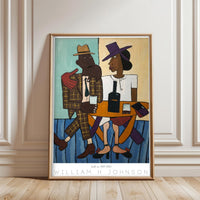 Nostalgic 1920s Black Couple Fine Print, Black Americana Café Scene Wall Poster, Digital Download Artwork