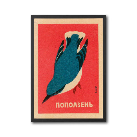 ПОПОЛЗЕНЬ Heritage Bird Illustration Wall Print Wall Poster