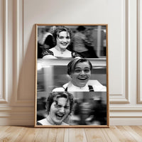 Nostalgic Black and White Movie Scene Wall Poster Wall Print