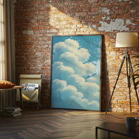 Nostalgic Cloud Illustration Home Wall Print – Antique Cloud Study Poster for Home or Nursery