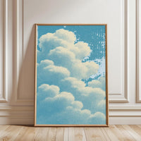 Nostalgic Cloud Illustration Home Wall Print – Antique Cloud Study Poster for Home or Nursery