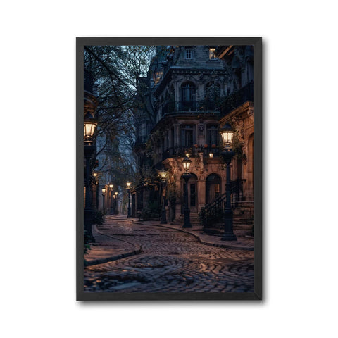 Heritage Cobblestone Street Wall Décor – Aesthetic European City Print