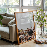 Nostalgic Crowd Watching Wall Décor Wall Poster Print | Retro Sky Gazing Canvas Decor