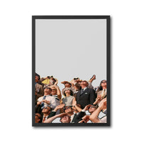 Nostalgic Crowd Watching Wall Décor Wall Poster Print | Retro Sky Gazing Canvas Decor