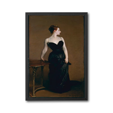 Heritage Elegant Woman in Black Dress Print – Timeless Fashion Home Wall Décor