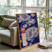 Retro Floral Pattern Wall Print Poster | Traditional Botanical Home Decor