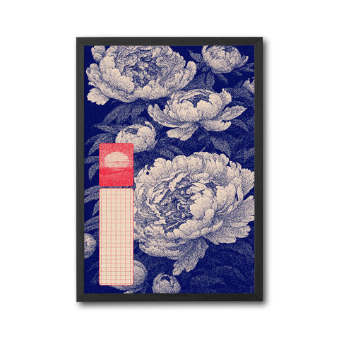 Retro Floral Pattern Wall Print Poster | Traditional Botanical Home Decor