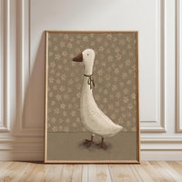 Nostalgic Goose Illustration Wall Print Décor Poster Print