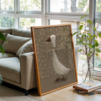 Nostalgic Goose Illustration Wall Print Décor Poster Print