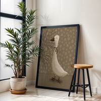 Nostalgic Goose Illustration Wall Print Décor Poster Print