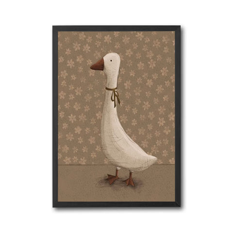 Nostalgic Goose Illustration Wall Print Décor Poster Print