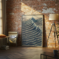 Retro Japanese Wave Artwork – Timeless Ocean Décor Poster Wall Print