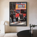 Vintage London Bus Retro Wall Art – Piccadilly Street Photograph
