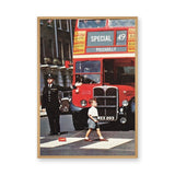 Vintage London Bus Retro Wall Art – Piccadilly Street Photograph