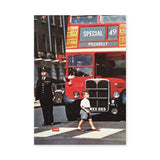 Vintage London Bus Retro Wall Art – Piccadilly Street Photograph