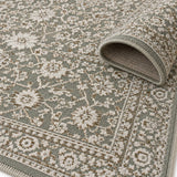 Vintage Modern Area Rug – Dark Green – texture close-up