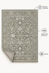 Vintage Modern Area Rug – Dark Green – features