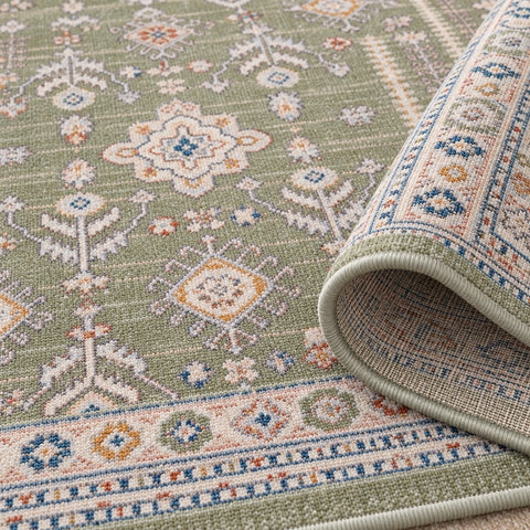 Vintage Modern Area Rug – Green – texture close-up