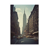 Vintage New York Cityscape Wall Art – Empire State Building Street Scene