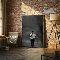 Nostalgic Nike Golfer Action Décor Poster – Retro Golf Home Art